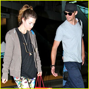 Alexander Skarsgard: LAX Arrival with Lucy Griffiths!