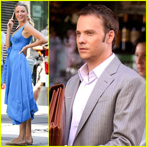 Blake Lively: 'Gossip Girl' Set with Barry Watson!