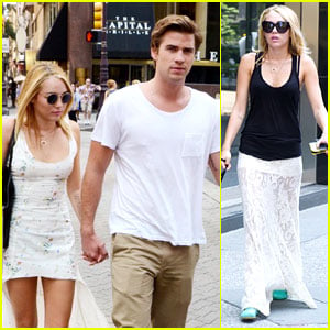 Miley Cyrus & Liam Hemsworth: Capital Grille Lunch Date!