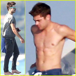 Zac Efron: Shirtless on Independence Day in France!