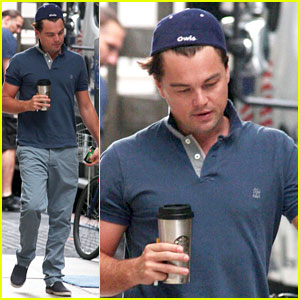 Leonardo DiCaprio Hides Under Umbrella on 'Wolf' Set