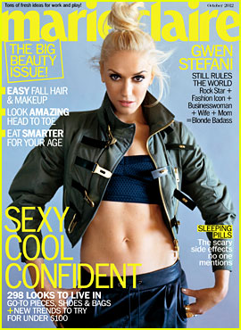 Gwen Stefani Covers 'Marie Claire' October 2012