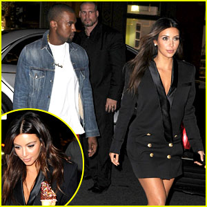 Kim Kardashian & Kanye West: Ice Cream Cone Couple!