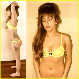 Lady Gaga Bares Underwear-Clad Body for Little Monsters