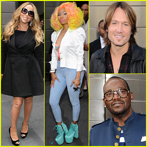 Mariah Carey & Nicki Minaj: 'American Idol' Judges Photo Call!