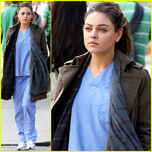 Mila Kunis: Hospital Scrubs for 'Angriest Man'!