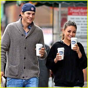 Ashton Kutcher & Mila Kunis: Coffee Couple!