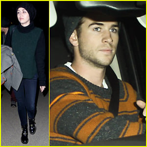 Liam Hemsworth Picks Miley Cyrus Up From LAX!