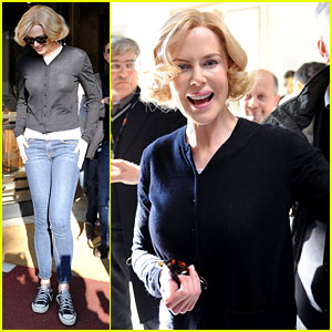 Nicole Kidman Greets Fans Before 'Grace of Monaco' Filming