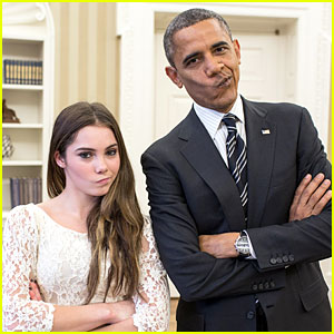 President Obama & McKayla Maroney: Not Impressed Meeting!