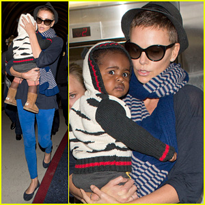 Charlize Theron: LAX Arrival with Jackson!
