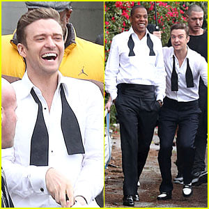 Justin Timberlake: 'Suit & Tie' Music Video Shoot with Jay-Z!