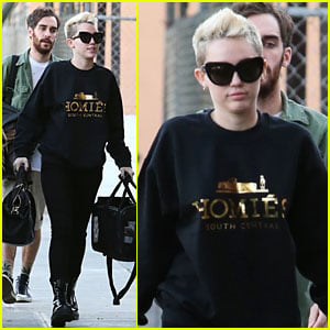Miley Cyrus: Recording Studio Session with Pet Pooch Bean!