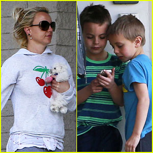 Britney Spears: Animal Hospital with New Pup & the Boys