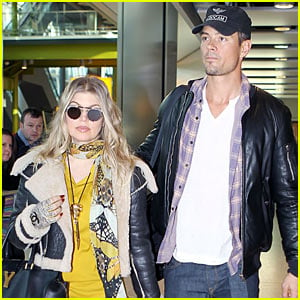 Fergie: Pregnant Heathrow Arrival with Josh Duhamel!