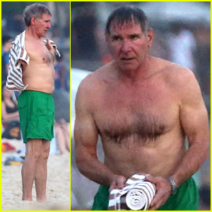 Harrison Ford: Shirtless Beach Guy in Rio!
