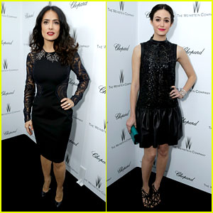 Salma Hayek & Emmy Rossum: Weinstein Pre-Oscars Party 2013!