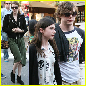 Emma Roberts & Evan Peters: The Grove Outing!