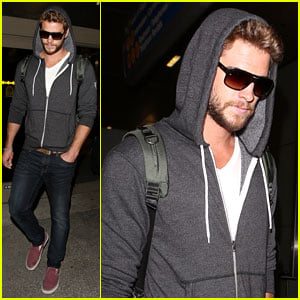 Liam Hemsworth Lands in Los Angeles, Miley Cyrus Twerks
