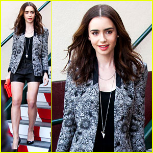 Lily Collins: 'Extra' Appearance with Michael Angarano!