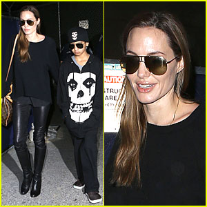 Angelina Jolie: LAX Arrival with Maddox!