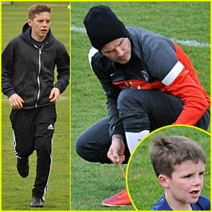 David Beckham: Soccer Camp With His Sons