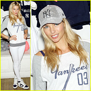 Jessica Hart: Yankees Opening Day & Pink MLB Collection Celebration!
