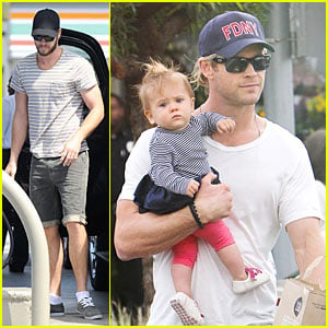 Liam & Chris Hemsworth: Filling Up on Gas & Groceries!