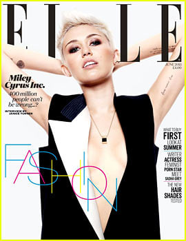 Miley Cyrus Covers 'Elle UK' June 2013