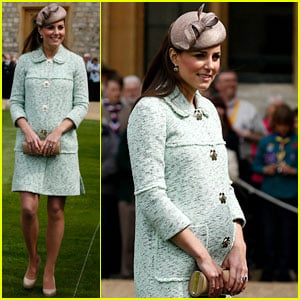 Pregnant Kate Middleton: Baby Bump at Queen's Scout Review