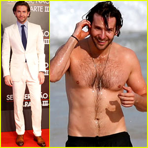 Bradley Cooper Premieres 'Hangover III', Swims Shirtless in Rio!
