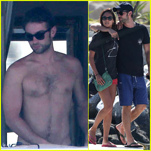 Chace Crawford: Shirtless Vacation with Rachelle Goulding!