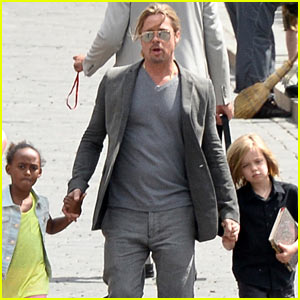 Brad Pitt: Kremlin Visit with Shiloh & Zahara!