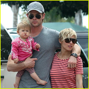 Chris Hemsworth Hugs His Family Close in Malibu