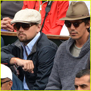 Leonardo DiCaprio Watches French Open with Lukas Haas
