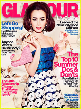 Lily Collins Covers 'Glamour' July 2013