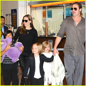 Brad Pitt & Angelina Jolie: Japan Arrival after Maddox's iPad Theft