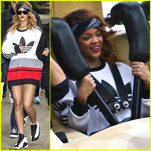 Rihanna Rides Roller Coaster at Tivoli Gardens in Copenhagen!
