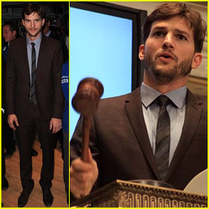 Ashton Kutcher Rings New York Stock Exchange Bell!