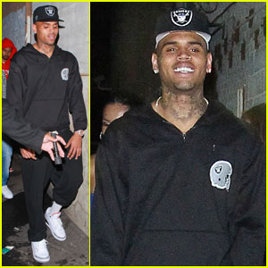 Chris Brown: Night Out Following 'Love More' Video Shoot