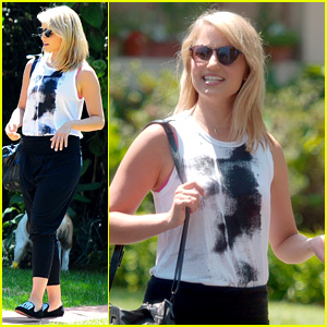 Dianna Agron Visits Friend, Gets Excited for 'Family' Release!