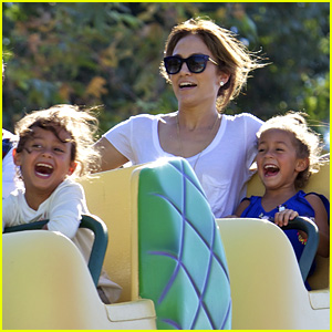 Jennifer Lopez Spends Fun Day at Disneyland with the Kids!