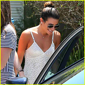 Lea Michele Spotted Smiling Before Teen Choice Awards 2013