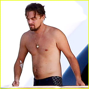 Leonardo DiCaprio Goes Shirtless After Flyboarding in Ibiza