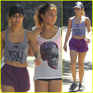 Vanessa Hudgens Shows Pierced Belly Button for Hike!
