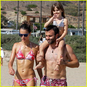 Alessandra Ambrosio: Bikini Babe with Shirtless Jamie Mazur!