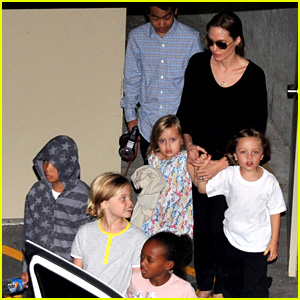 Angelina Jolie Goes Bowling in Australia with All Six Kids!