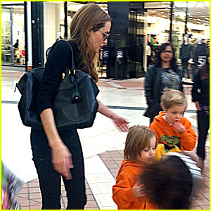 Angelina Jolie Goes Shopping with Zahara, Knox, & Vivienne!