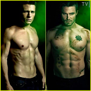 Colton Haynes & Stephen Amell: Shirtless for 'Arrow' Posters!