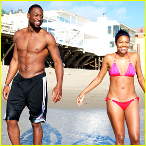 Gabrielle Union: Bikini Beach Babe with Shirtless Dwyane Wade!